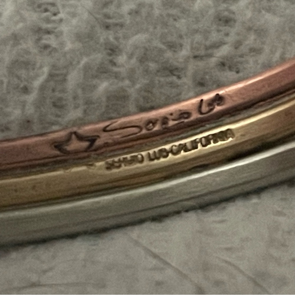 vintage Sergio Lub tri color cuff bracelet - Picture 7 of 7